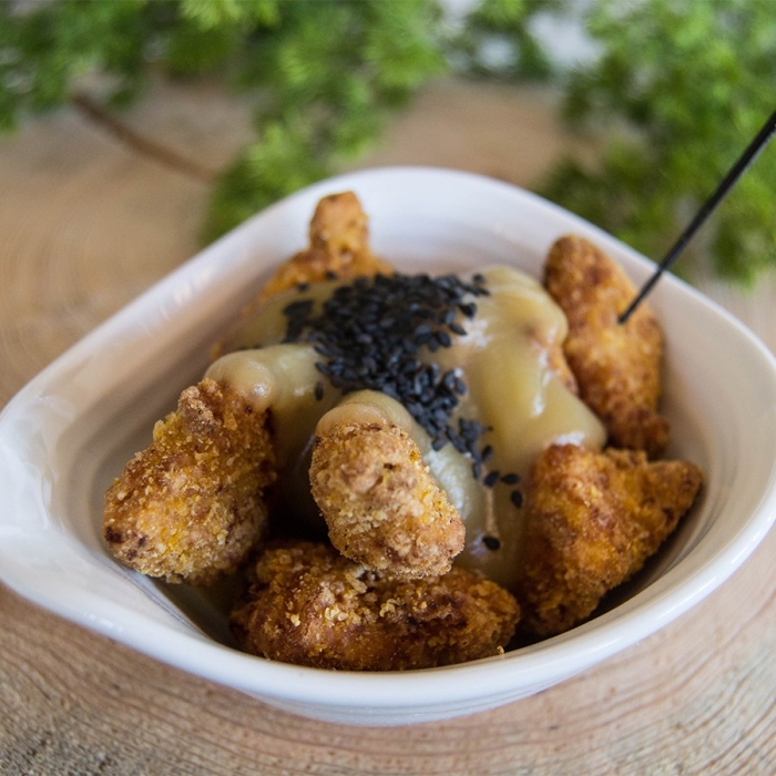 Crunchy Pollo con Manzana y Cerveza