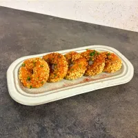 Anéis de frango com Mayo Sriracha