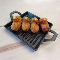 Croquete La del Asador com pimentos assados